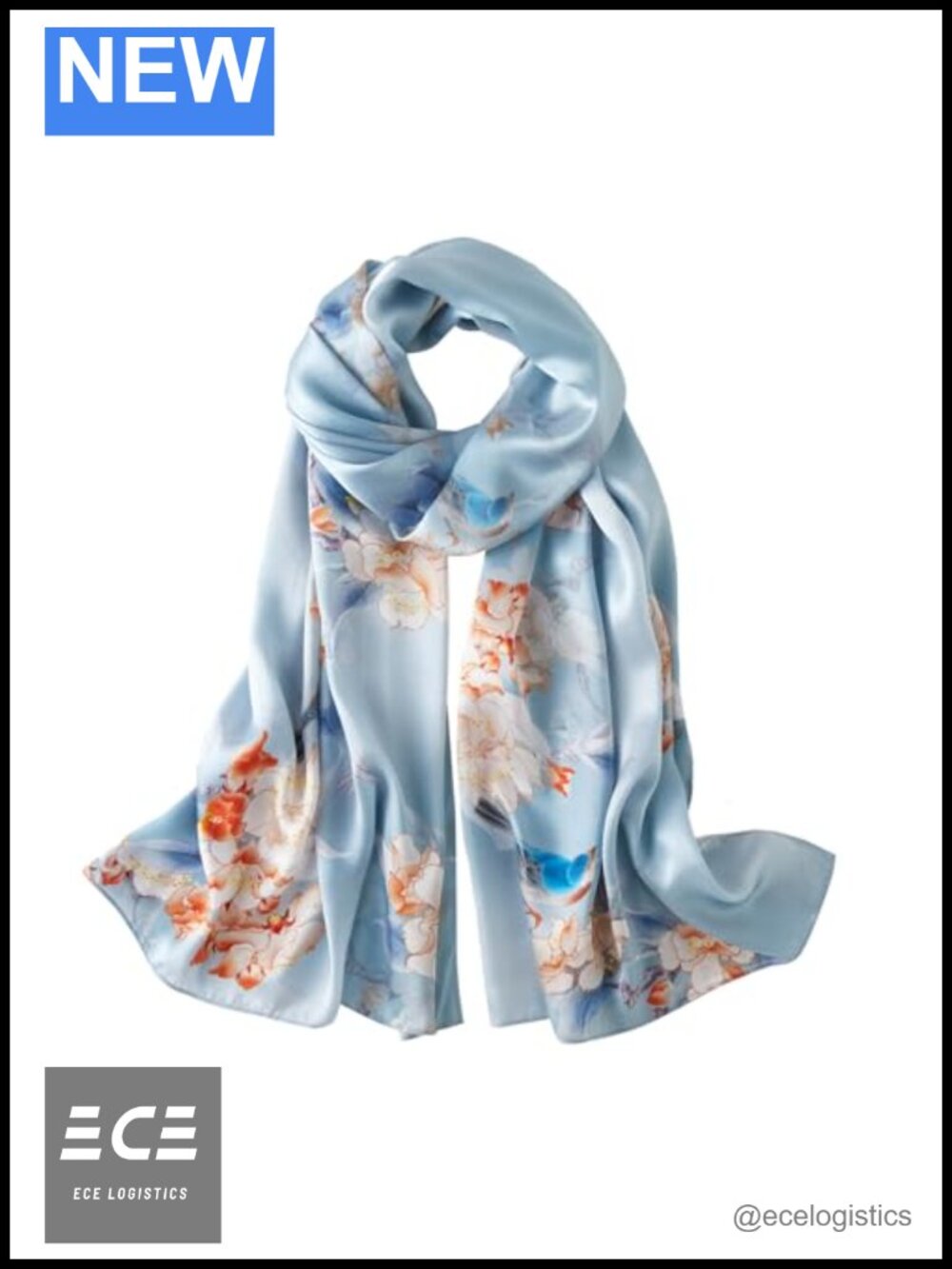 100% Mulberry Silk Scarf Shawl Wrap 68x21 Evening Dress Hair Head Scarf